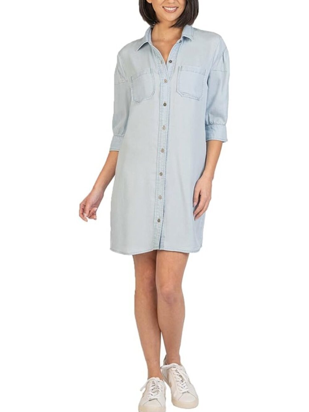 KUT from the Kloth Sylvia Shirtdress Light Wash Size Large